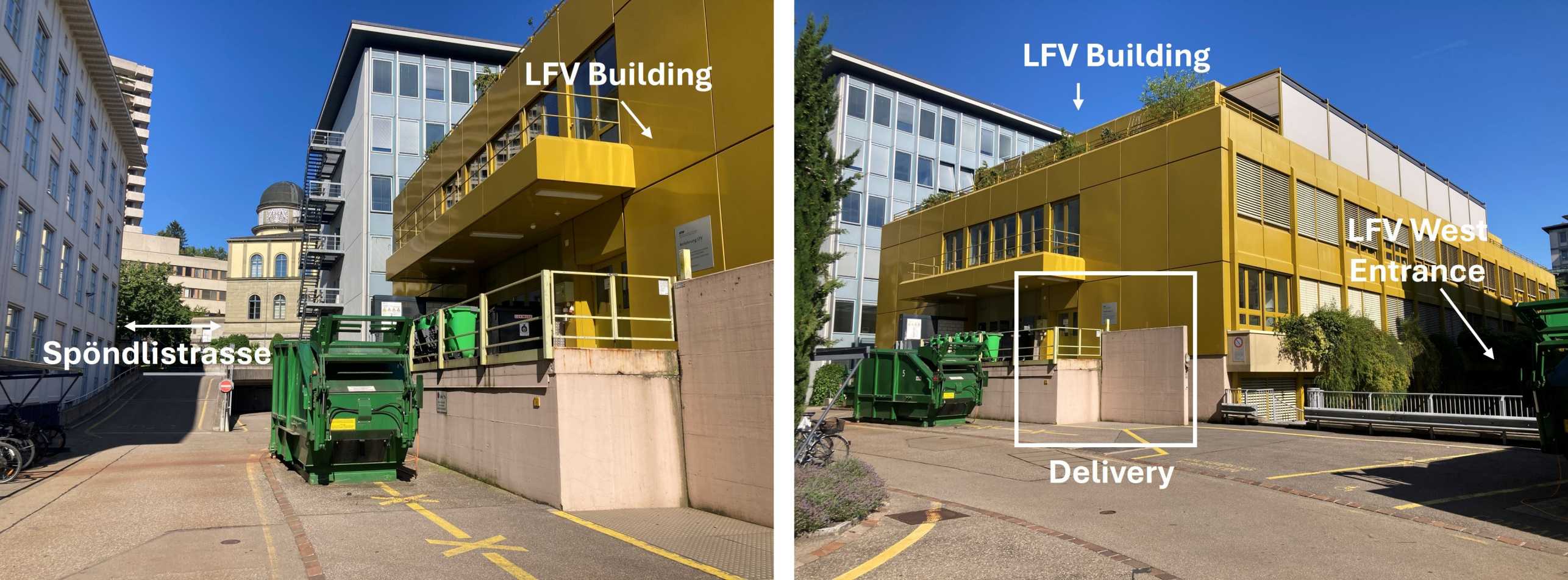 LFV Building (Yellow) - Northern View with Spöndlistrasse in the background